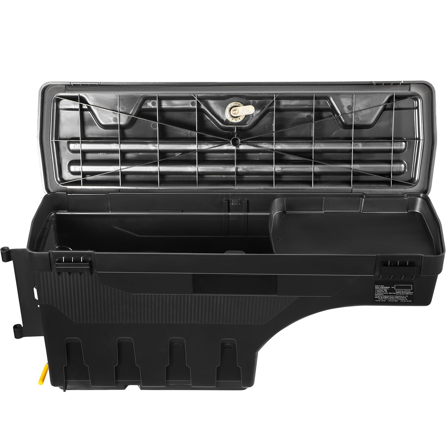 Truck Bed Storage Box, Lockable with Password Padlock, 6.6 Gal/25 L ABS Wheel Well Tool Box, Waterproof and Durable, Compatible with Ford F-150 2015-2021, Drivers Side (Left) image 1