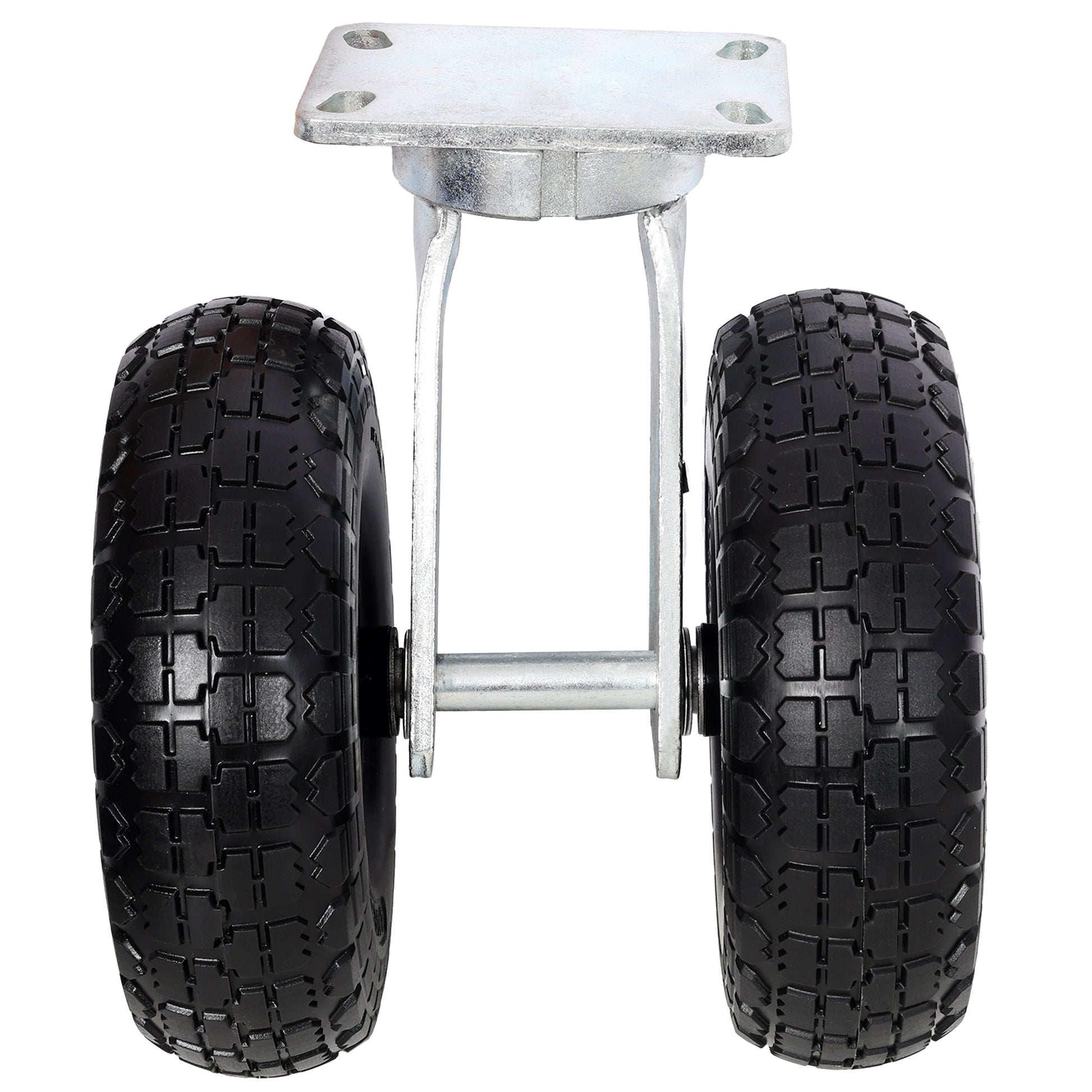 10 in Dual Flat Free Wheels Swivel Caster, 660LBS LOAD CAPACITY image 4