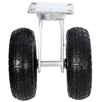 10 in Dual Flat Free Wheels Swivel Caster, 660LBS LOAD CAPACITY image 4