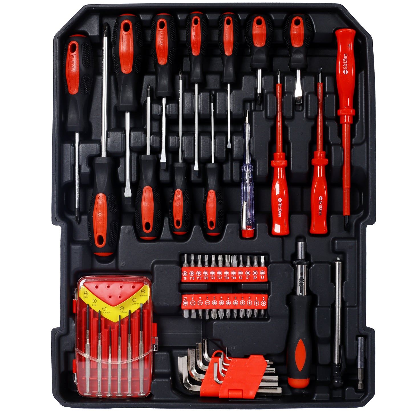 969pcs Home Repair Tool Set Kit for Men, Toolbox Storage Case with 4 Drawers, General Household Tool Kit with Rolling Tool Box, Tool Set Kit for Maintenance, Garden, Homeowner, Handyman -Black image 5