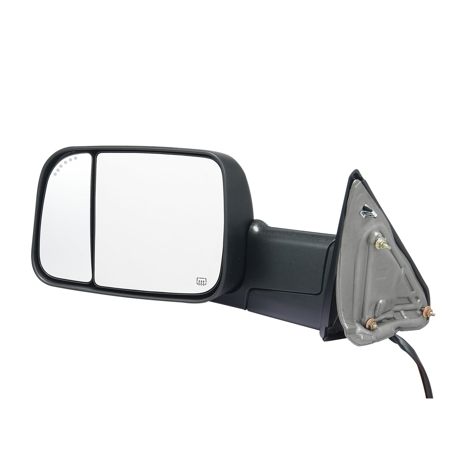 Towing Mirrors Fit for 2009-2018 Dodge Ram 1500, 2010-2018 Ram 2500 3500, Ram Classic 2019-2023 Power Heated with Signal Light & Puddle Light, Manual Controlling Flipping Folding, Black image 8