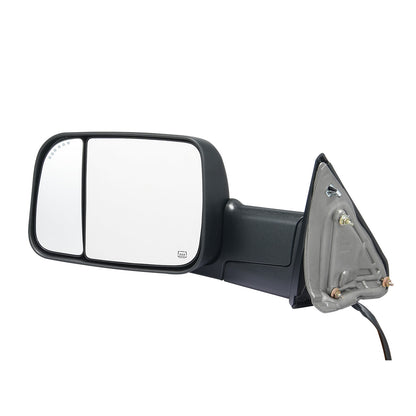 Towing Mirrors Fit for 2009-2018 Dodge Ram 1500, 2010-2018 Ram 2500 3500, Ram Classic 2019-2023 Power Heated with Signal Light & Puddle Light, Manual Controlling Flipping Folding, Black image 8