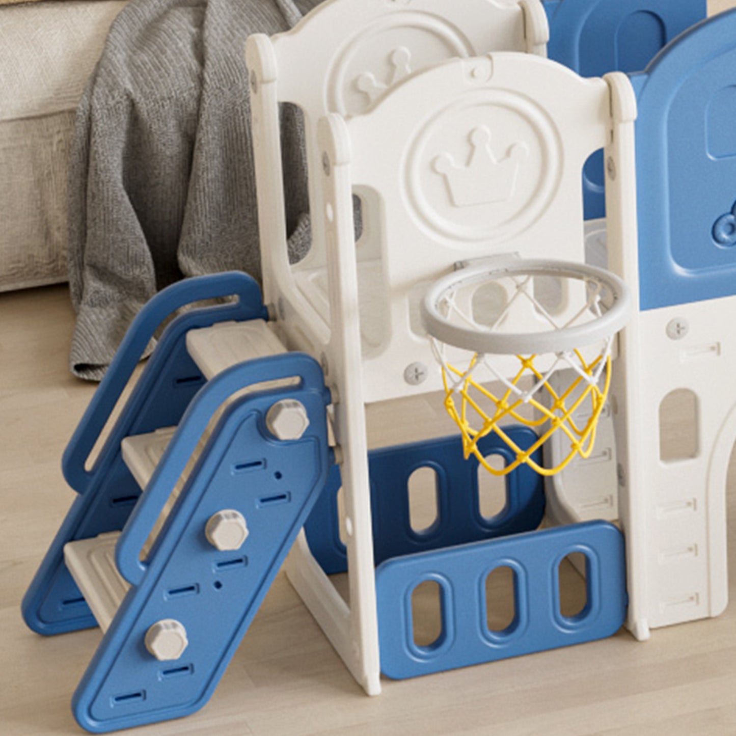 oddler Slide, Kids Slide for Toddlers Age 1-4, 11in 1 Baby Slide Outdoor Indoor Playground with Basketball Hoop and Extra long aisle, Strong swing,Sturdy and Easy Assembly Toddler Playset. image 8