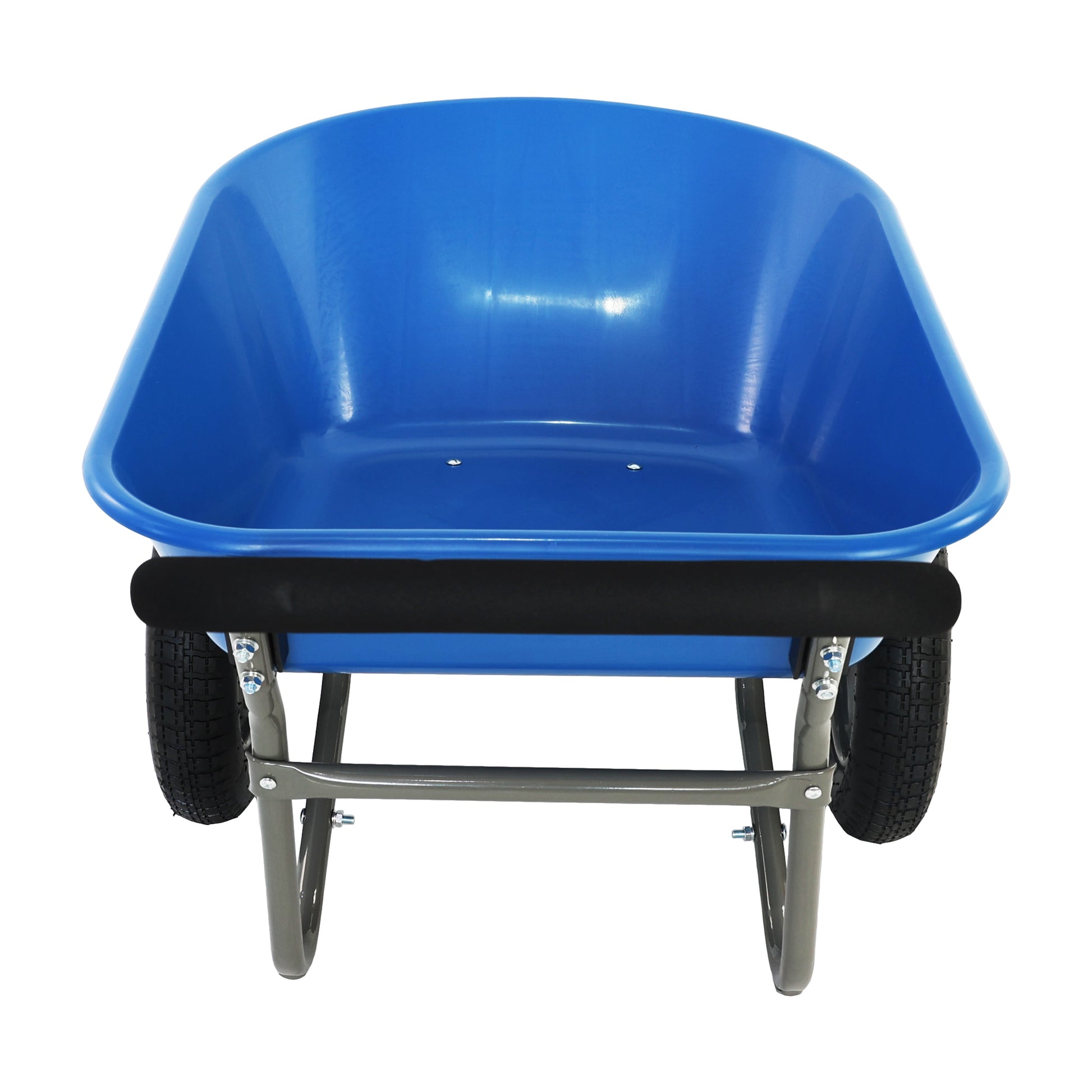 wheel barrow Two wheeled trolley for blue garden 15 inch pneumatic wheel WB189BL image 2