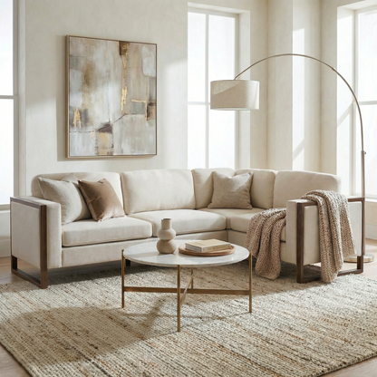 Otis 104 in. Square Arm 2-piece L Shaped Sectional Chenille Sofa,Living Rooms,Bedrooms,Apartment Office image 7