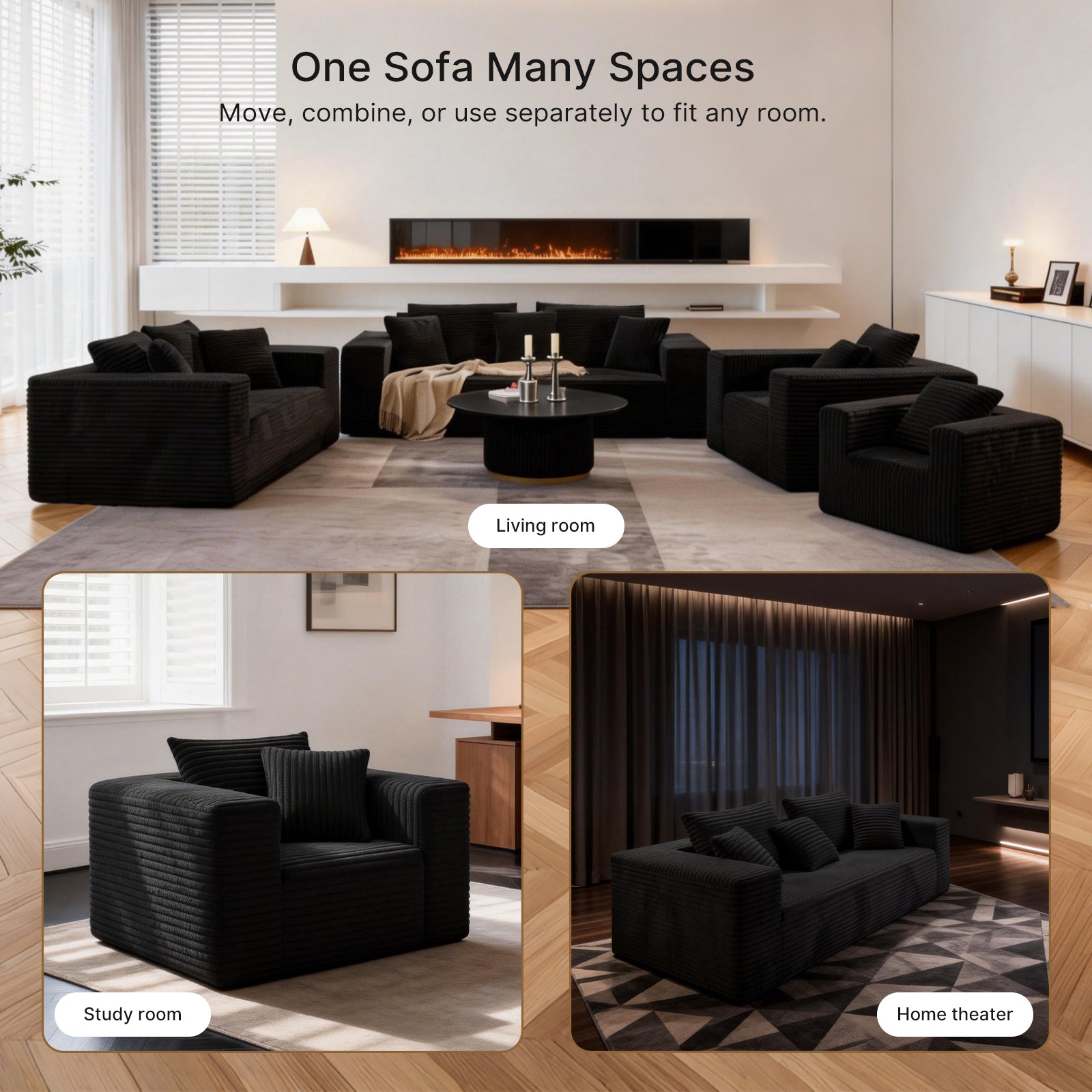 Boneless Sofa Chair, No Assembly Couch in a Box Memory Foam Mini Cloud Reading Chair with Throw Pillow for Living Room Bedroom Playroom image 6