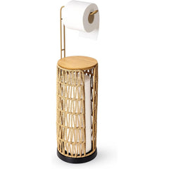Stylish Freestanding Toilet Paper Holder with Storage for Bathroom
