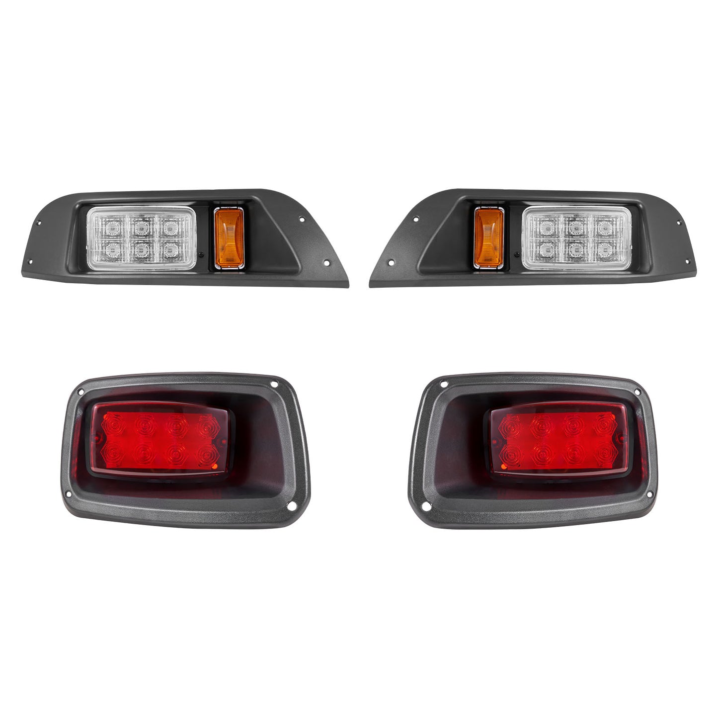 12 Volt Golf Cart LED Headlight Tail Light Kit For Club Car DS 1993-Up Models image 1