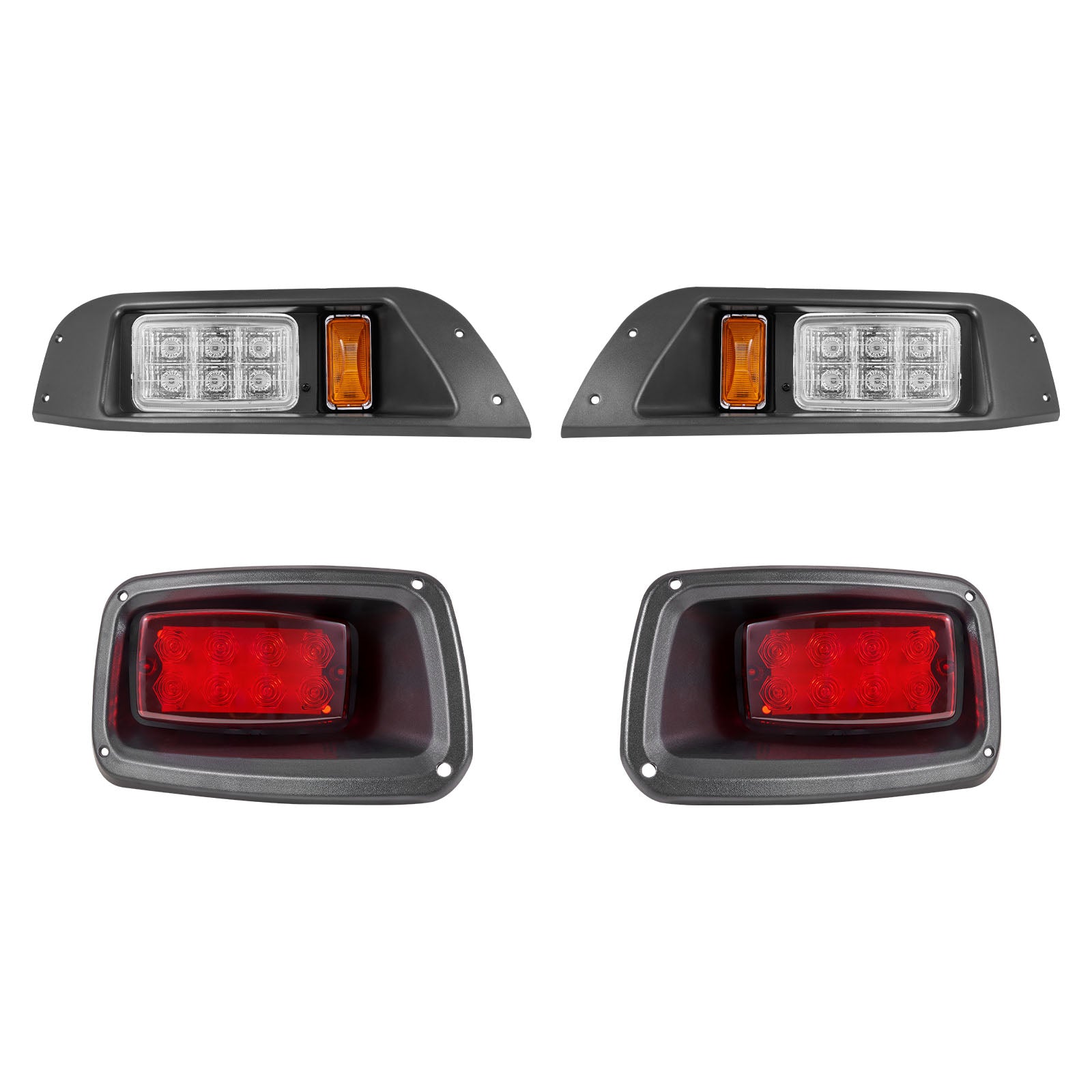 12 Volt Golf Cart LED Headlight Tail Light Kit For Club Car DS 1993-Up Models image 1