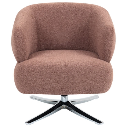 Cuddle-style leisure swivel sofa chair, suitable for balconies, studies and living rooms, Red image 7