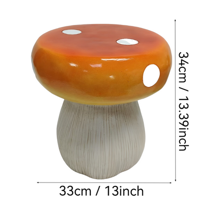 Mushroom Model Statue Stool, Outdoor Garden Resin Stool, 13.8-inch Oversized Forest Base Mushroom Model Stool, Courtyard Lawn Courtyard Summer Decoration Indoor Stool, Multi-purpose And Innovative Gar image 4