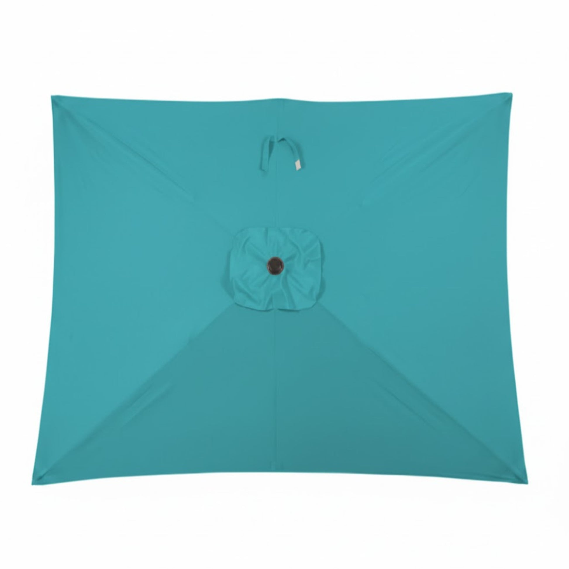 6.5 x 10 ft Turquoise Rectangular Patio Umbrella with Crank, Tilt, Polyester UV-Resistant Canopy for Pool, Backyard & Patio (Without base) image 11