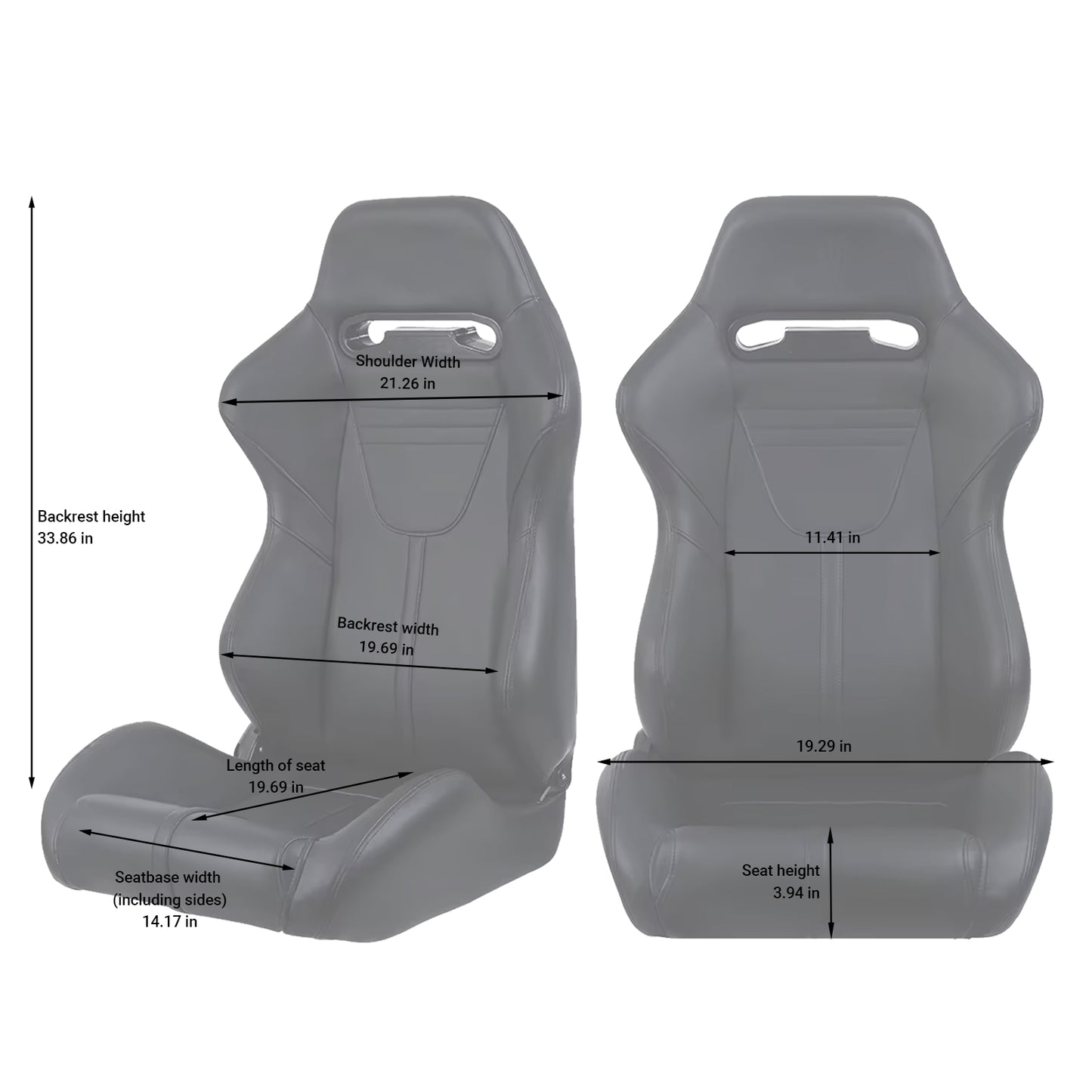 2PC Universal Racing Seats Stitch PVC Leather Reclinable Carbon Look Leather With Adjustor Slider(Not Including Seat Bracket) 1 box of 2 pieces 8010 new image 4