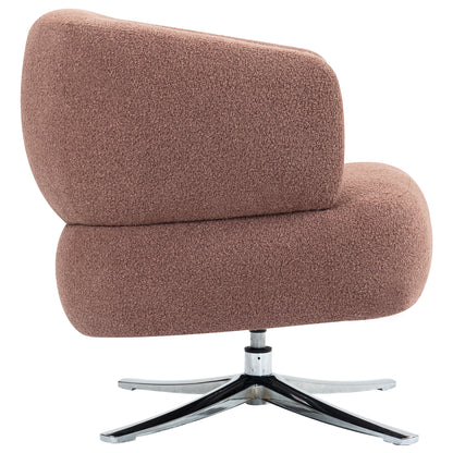 Cuddle-style leisure swivel sofa chair, suitable for balconies, studies and living rooms, Red image 6