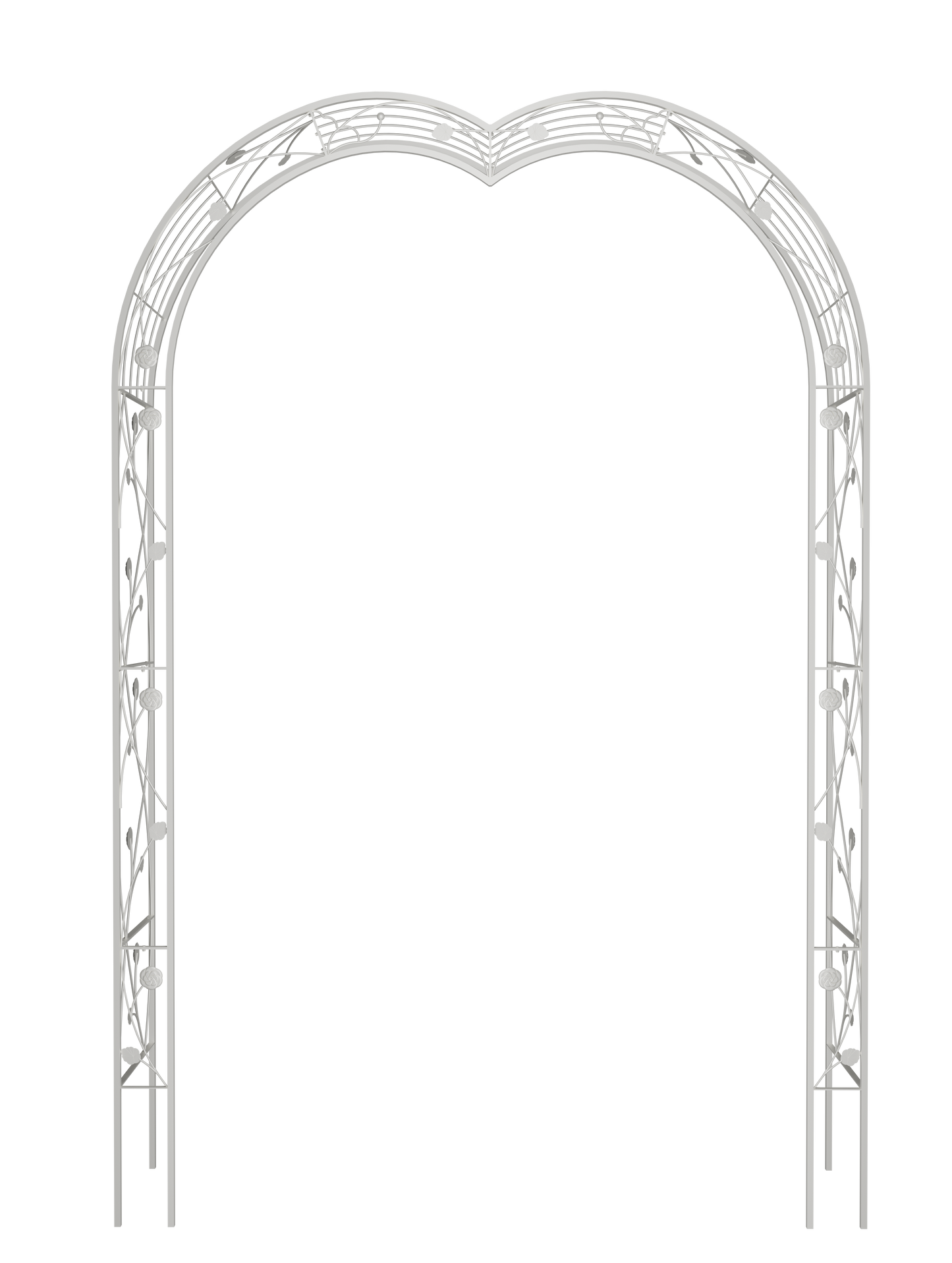Metal Garden Arch Assemble Freely with 8 Styles Garden Arbor Trellis Climbing Plants Support Rose Arch Outdoor Arch Wedding Arch Party Events Archway Cream White image 11