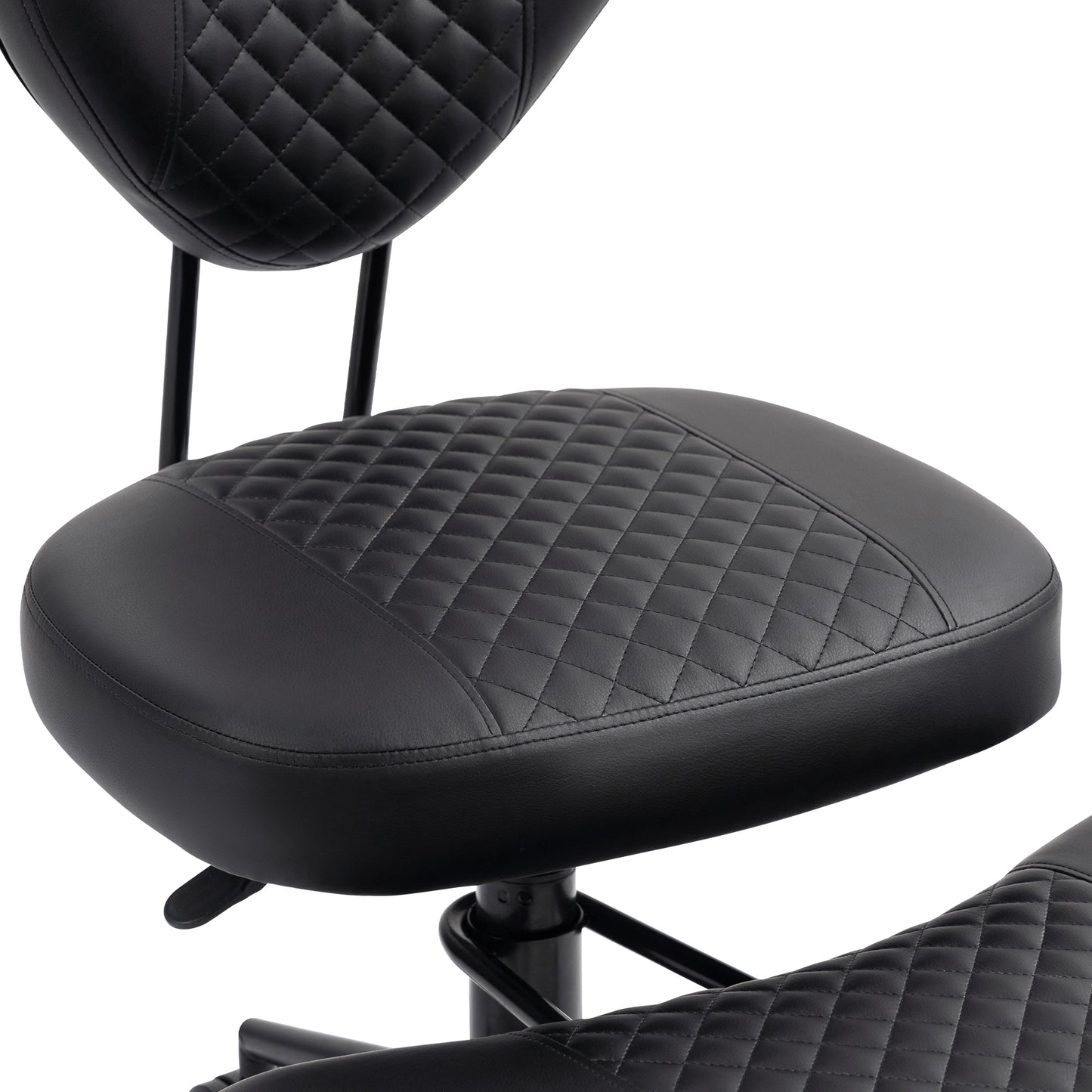 Meditation chair, an ergonomic cross-legged seating chair with lumbar support and a height-adjustable seat cushion, ideal for people engaged in high-intensity office work. Black image 8