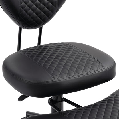 Meditation chair, an ergonomic cross-legged seating chair with lumbar support and a height-adjustable seat cushion, ideal for people engaged in high-intensity office work. Black image 8