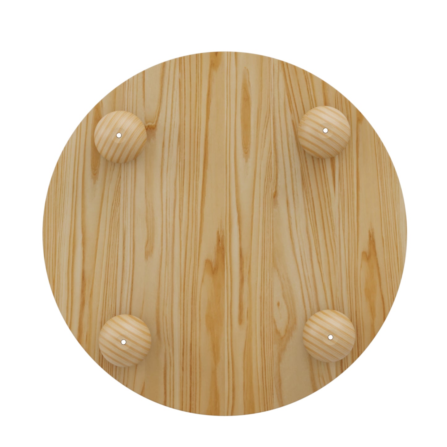 Round Fluted Coffee Table with Storage, Pine Solid Wood, Sliding Door, Natural, 31.8" image 12