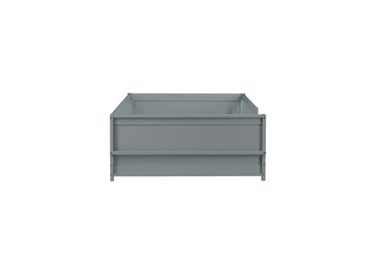 Twin size Floor Platform Bed with Built-in Book Rack,Grey(Old Sku:W504P143306) image 2