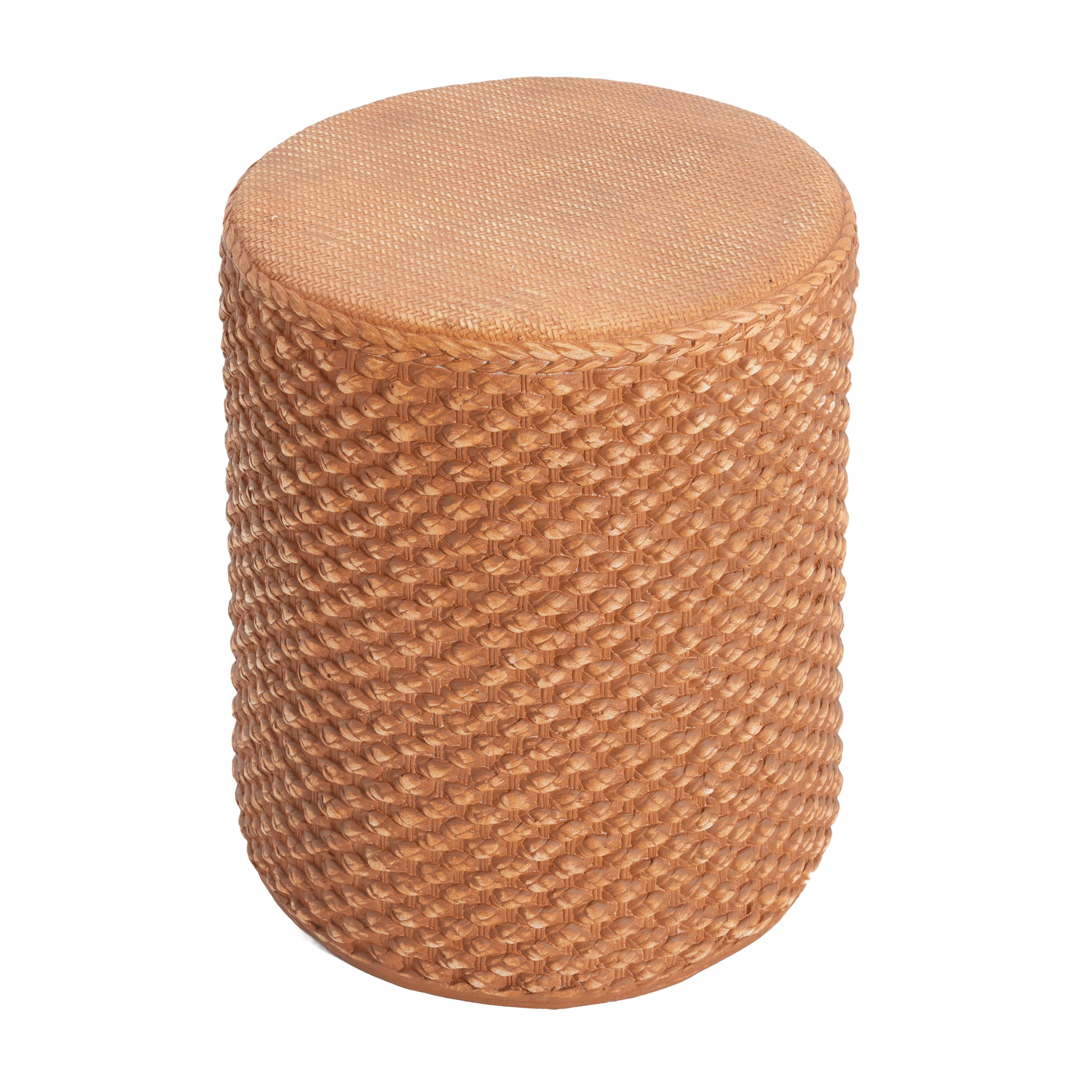 Evie Outdoor Patio Round MGO Side Table, Brown image 9