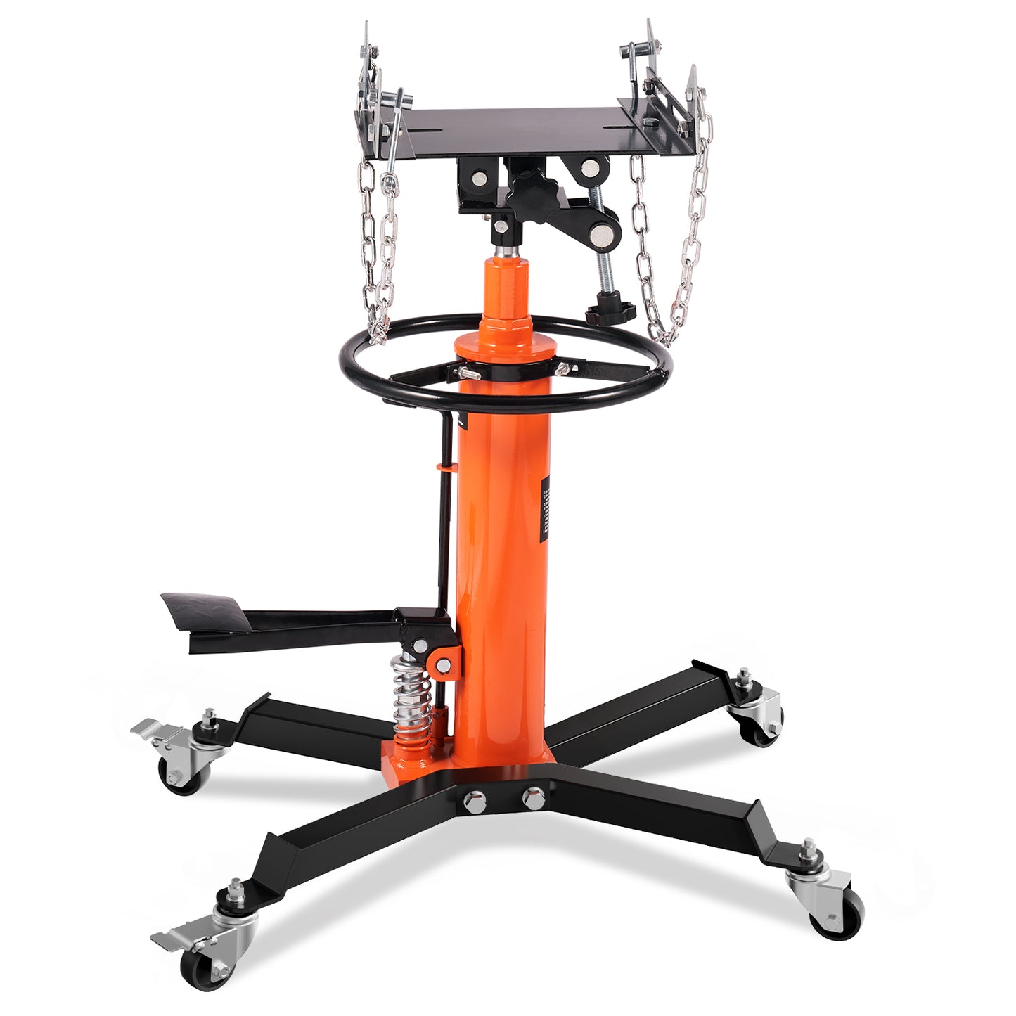Hydraulic Transmission Jack 1322 lbs 360° Swivel Wheels For Car Lift image 2