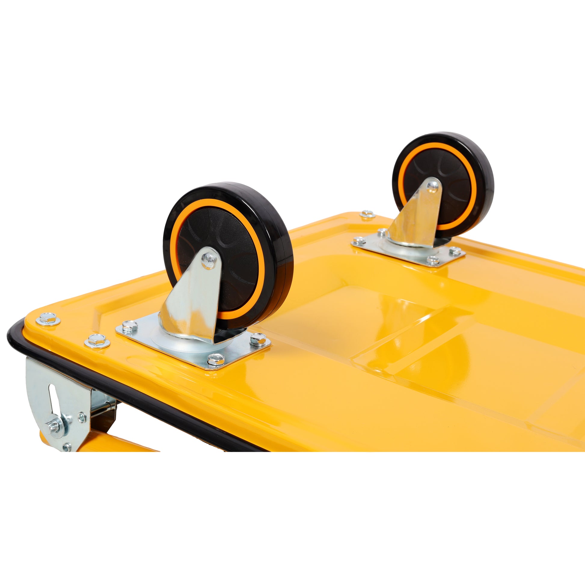 Foldable Platform Truck Push Dolly 660 lb. Weight Capacity Black and Yellow image 10
