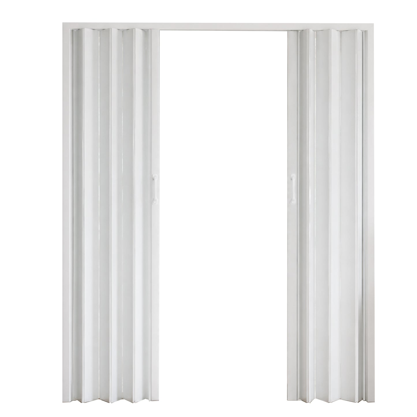 59"x77" PVC Accordion Folding Door, Double-Opening Heavy Duty Room Divider with Quiet Rollers & Dual Handles, Waterproof & Warp-Resistant – For Closet, Bedroom, Laundry image 11