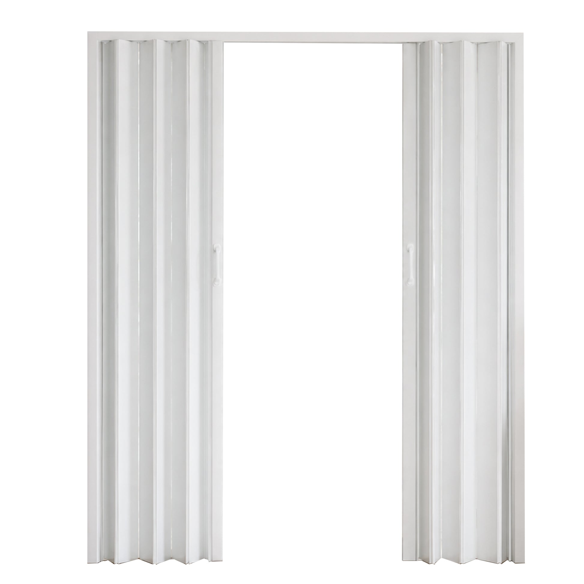 59"x77" PVC Accordion Folding Door, Double-Opening Heavy Duty Room Divider with Quiet Rollers & Dual Handles, Waterproof & Warp-Resistant – For Closet, Bedroom, Laundry image 11