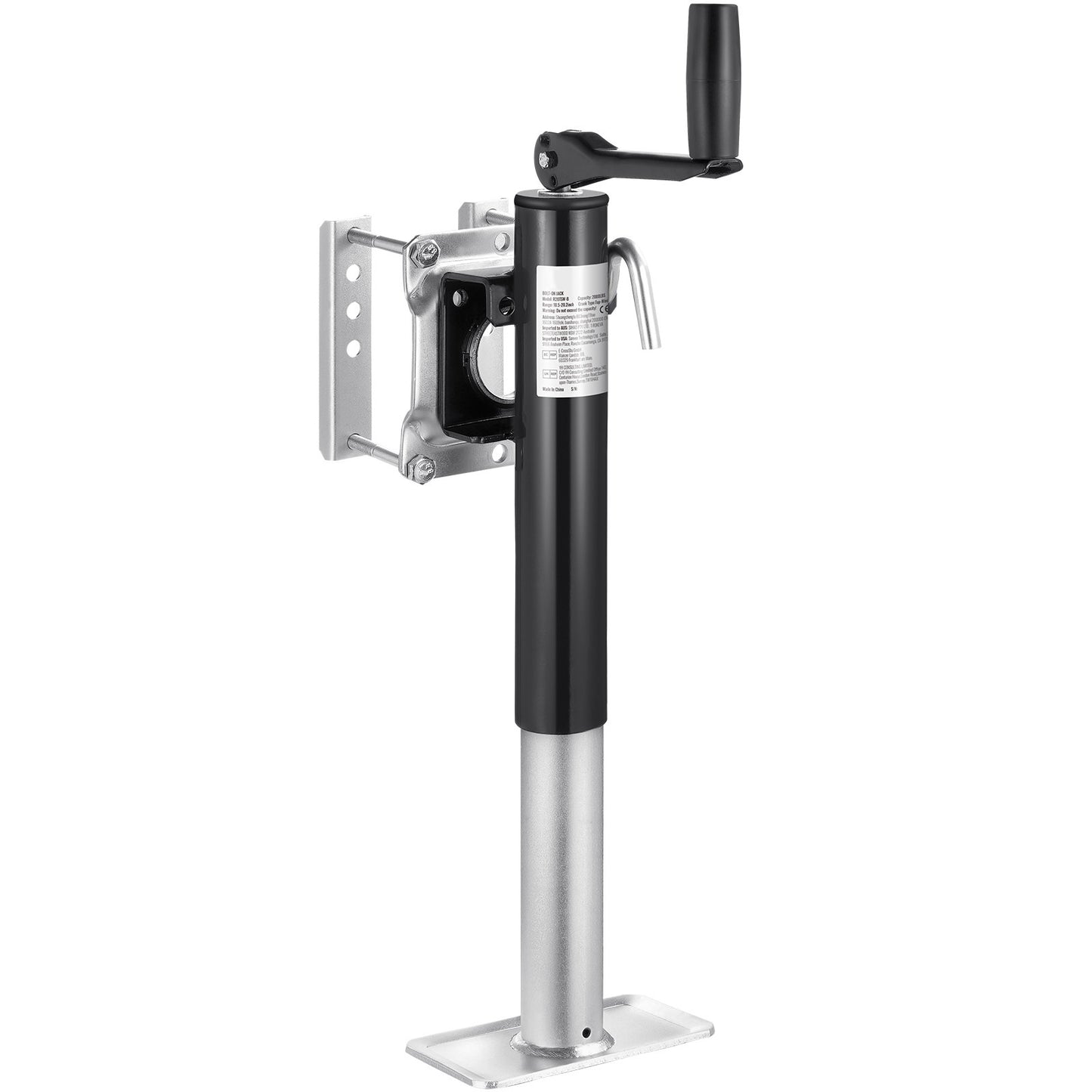 Trailer Jack Bolt-on Trailer Tongue Jack 2000 lbs Dynamic Load 10" Travel image 5