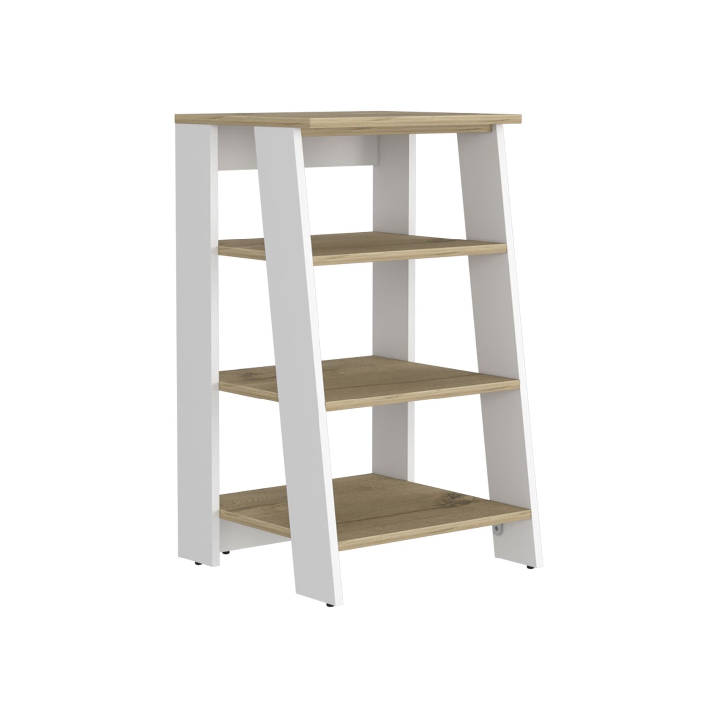 Cabinet 29.7H", Four Shelves, Vertical, Light Oak / White image 8
