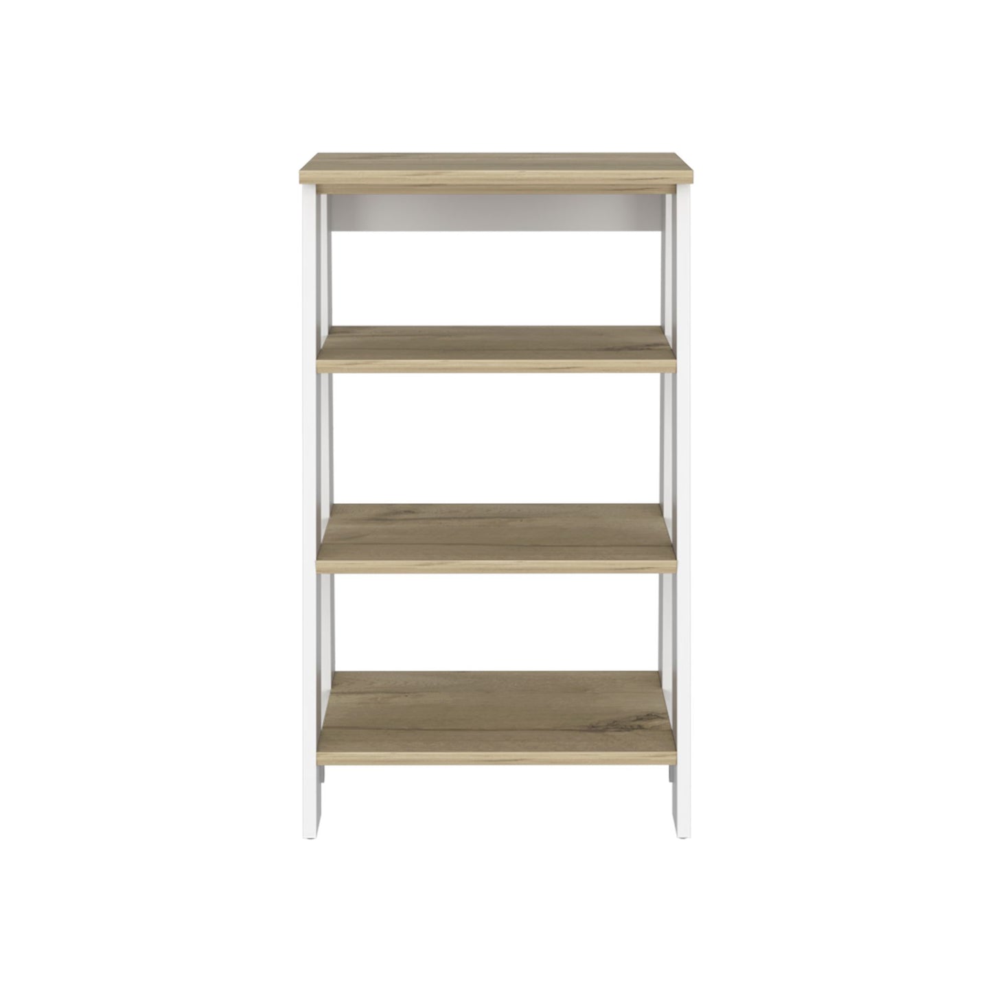 Cabinet 29.7H", Four Shelves, Vertical, Light Oak / White image 7