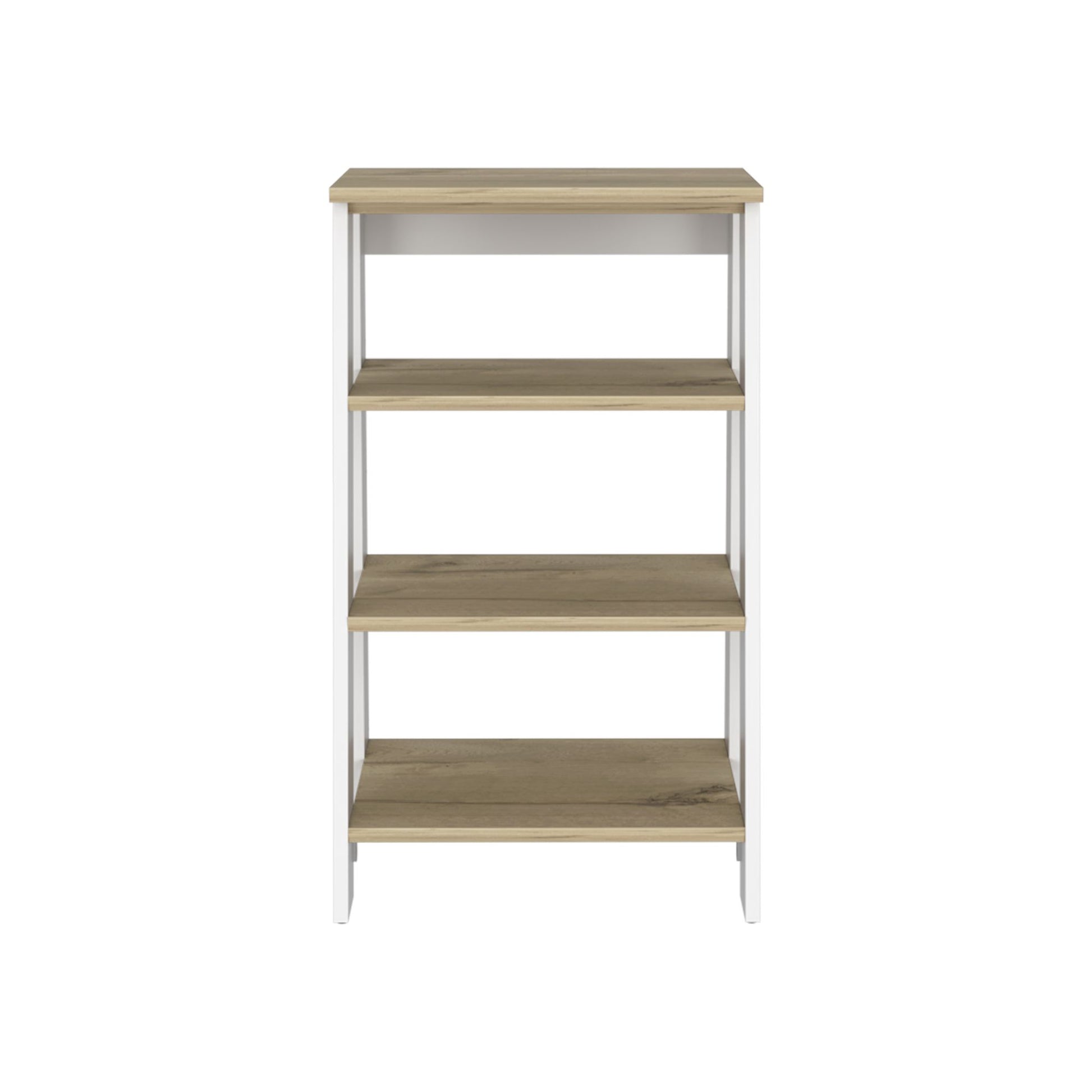 Cabinet 29.7H", Four Shelves, Vertical, Light Oak / White image 7