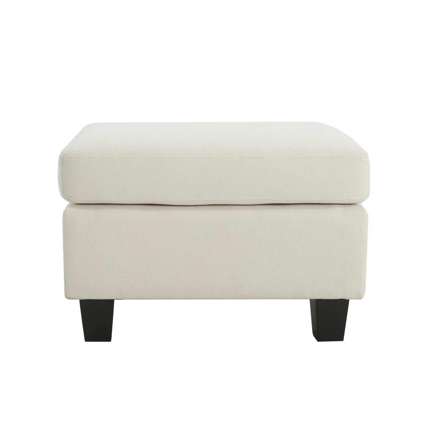 Upholstered Ottoman, Beige image 4
