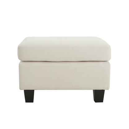Upholstered Ottoman, Beige image 4