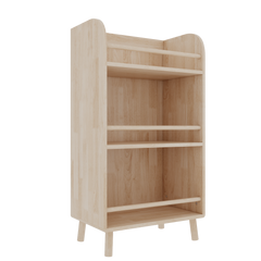 Pine Solid Wood Bookshelf/Bookcase - 0.6" Thick Shelves Heavy Duty Storage Rack, 19.69"W×36.61"H Modern Farmhouse Shelf for Living Room, Home Library Organizer