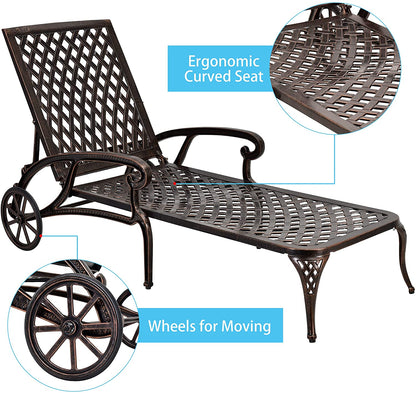 Aluminium Cast lounge chair 1pcs brown image 11