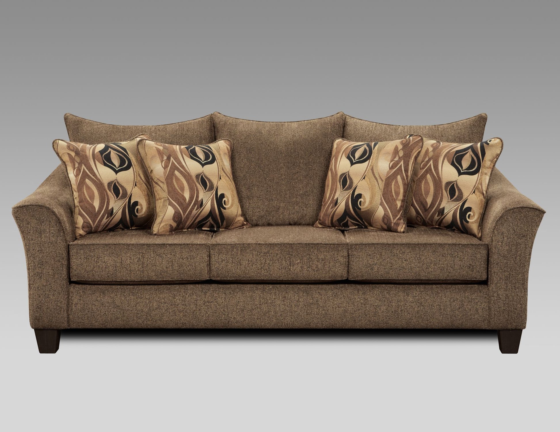 Camero Fabric Pillowback 2-Piece Living Room Set, Sofa and Loveseat, Brown image 5