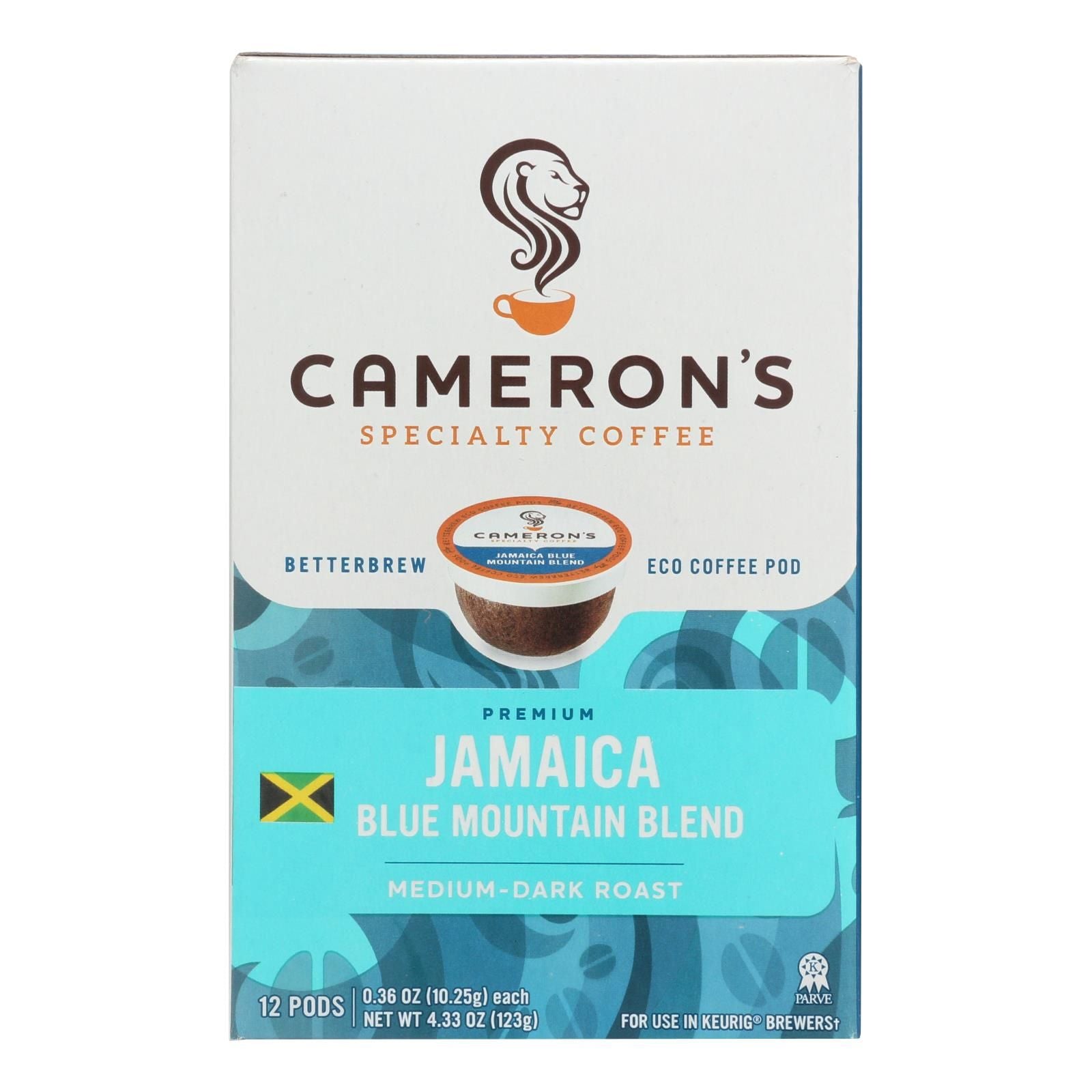 Cameron&rsquo;s Specialty Coffee, Jamaican Blue Mountain Blend - Case Of 6 - 12 Ct image 1