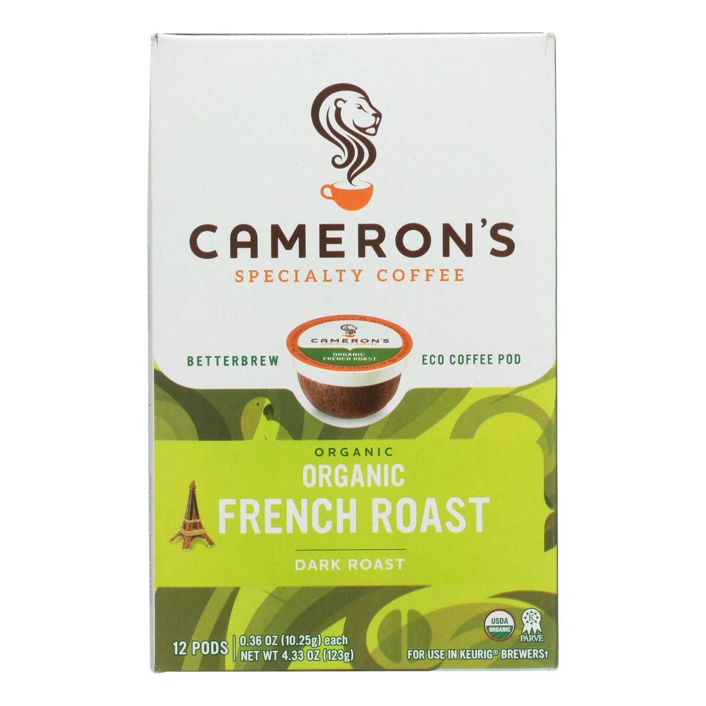 Cameron&rsquo;s Specialty Coffee, Organic French Roast - Case Of 6 - 12 Ct image 1