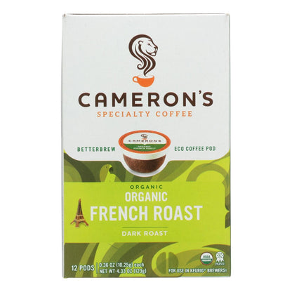 Cameron&rsquo;s Specialty Coffee, Organic French Roast - Case Of 6 - 12 Ct image 1