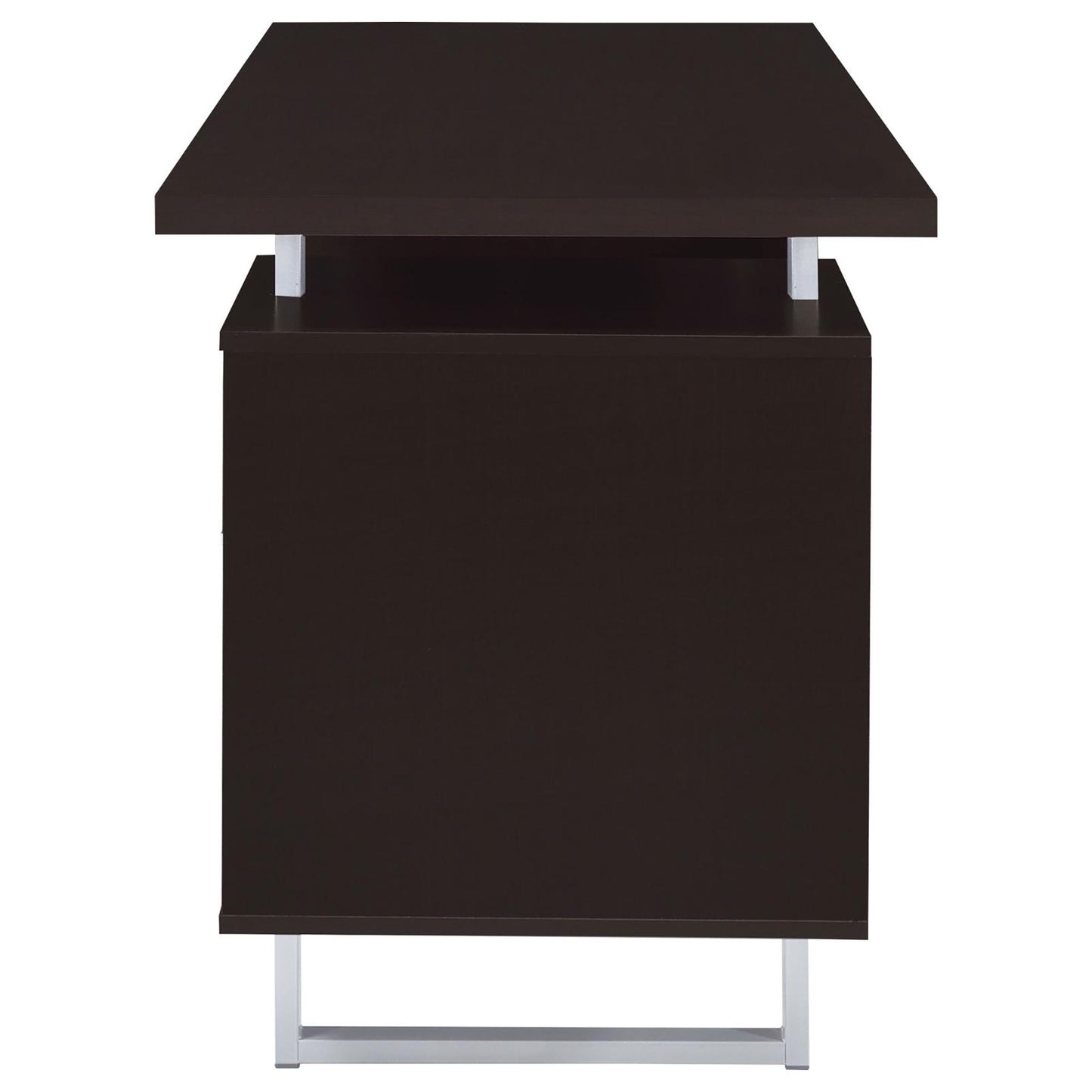 Cappuccino 2-drawer Floating Top Office Desk image 6