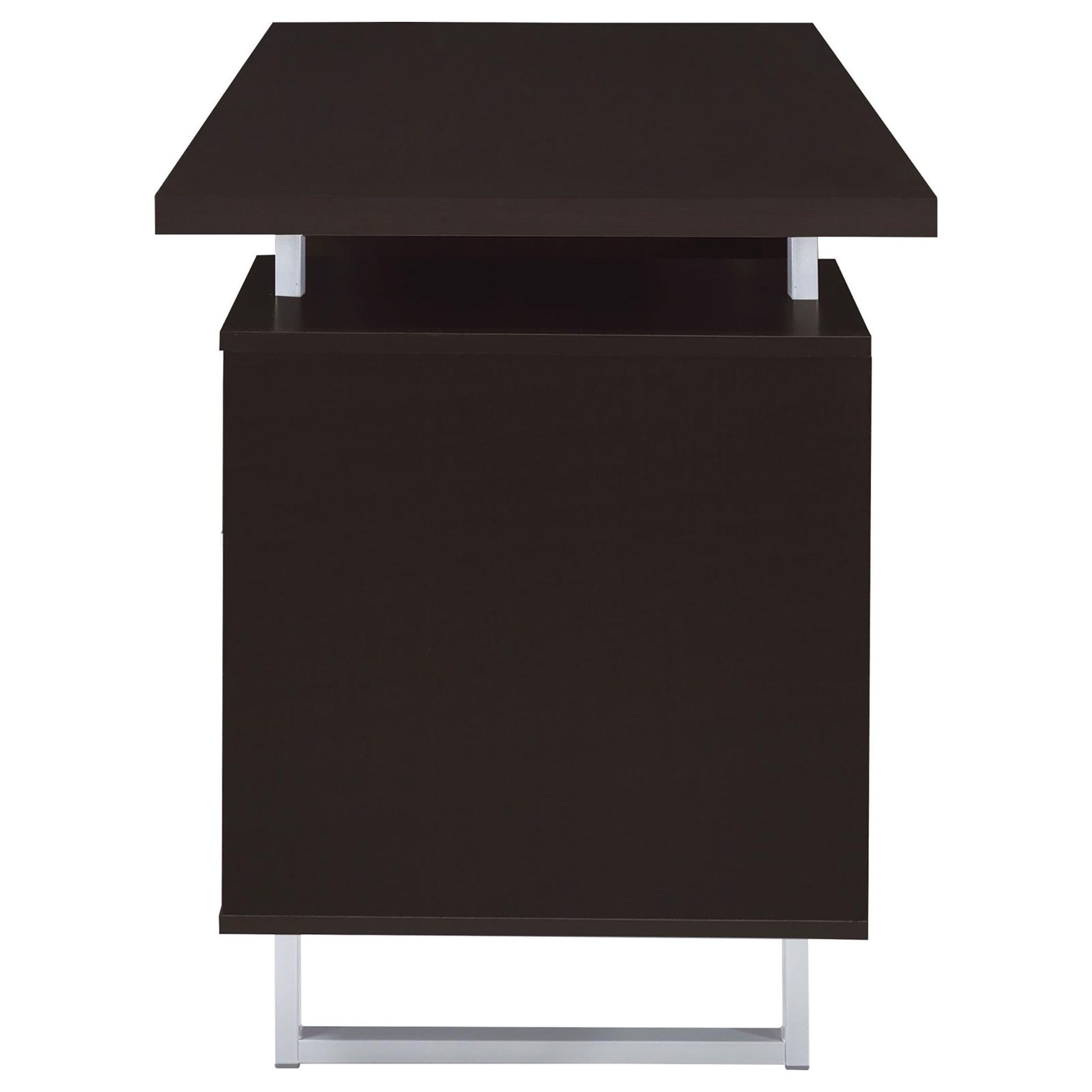 Cappuccino 2-drawer Floating Top Office Desk image 6