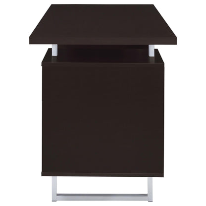 Cappuccino 2-drawer Floating Top Office Desk image 6