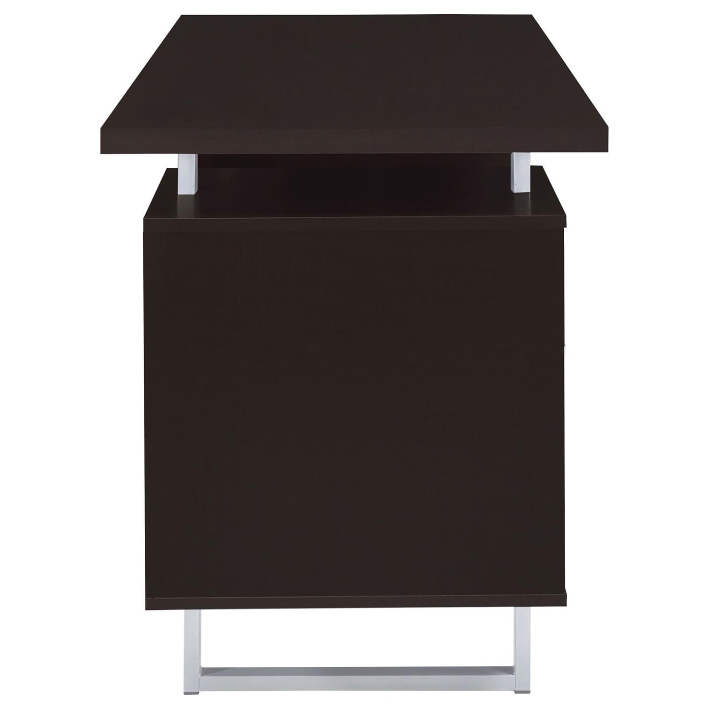 Cappuccino 2-drawer Floating Top Office Desk image 5