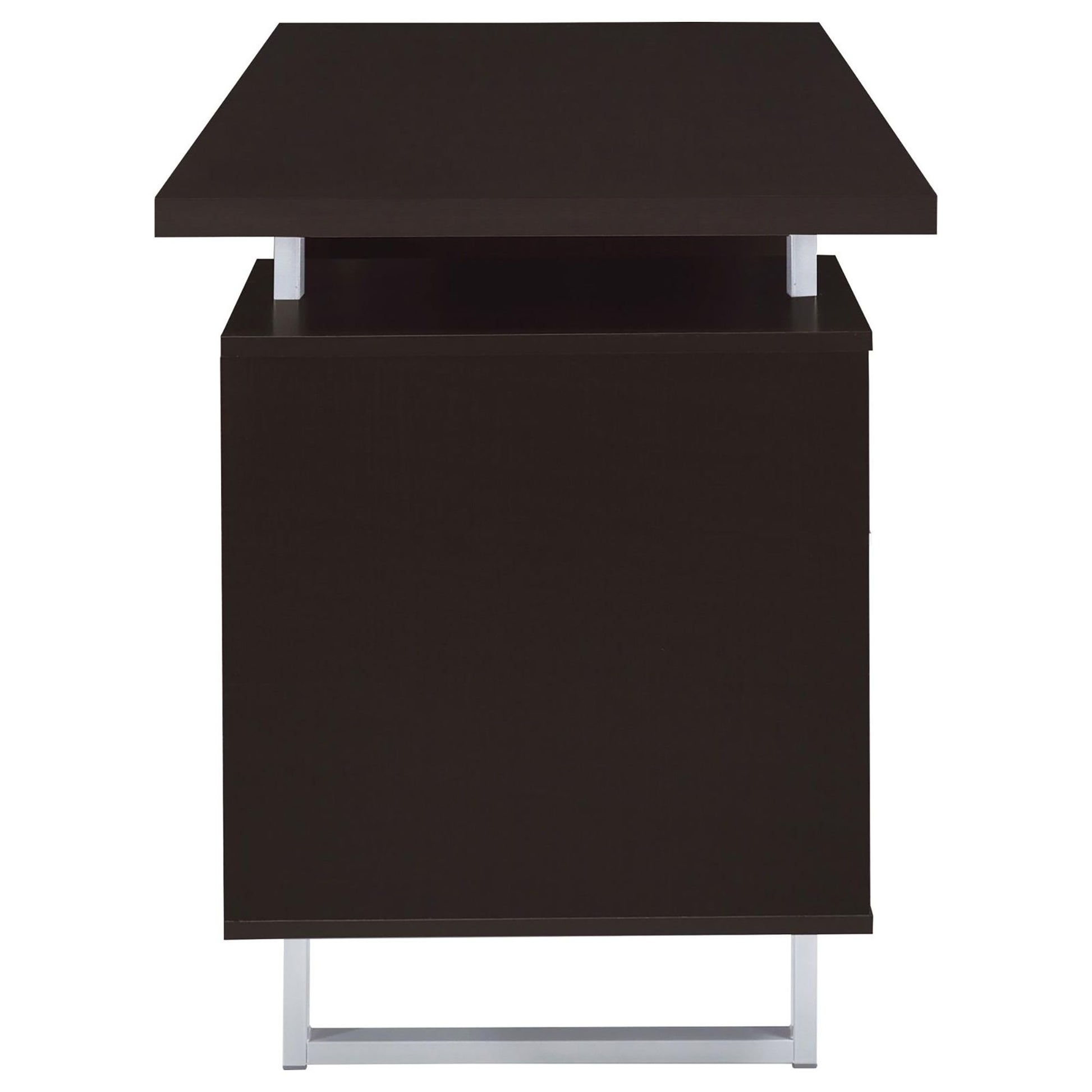 Cappuccino 2-drawer Floating Top Office Desk image 5