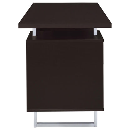 Cappuccino 2-drawer Floating Top Office Desk image 5