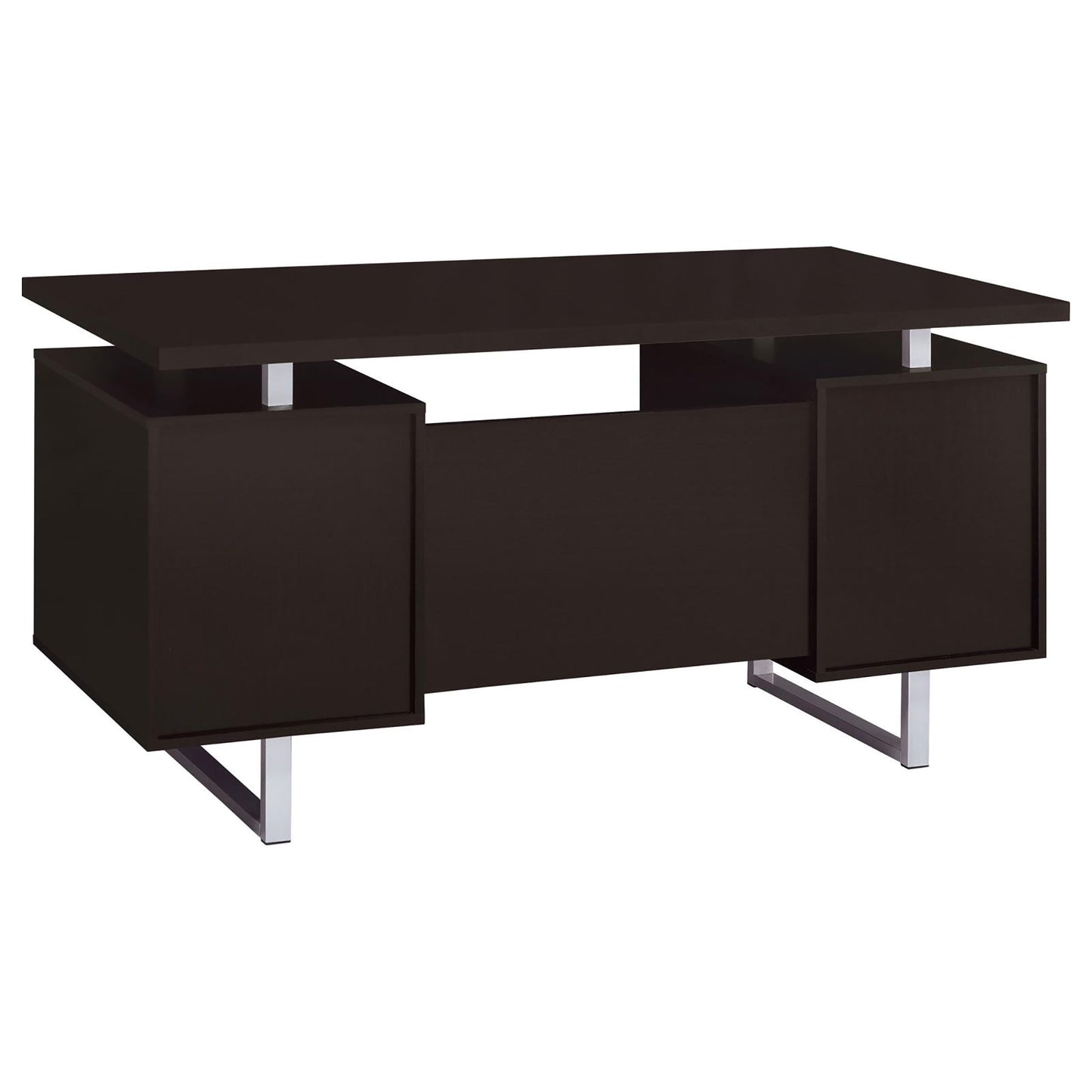 Cappuccino 2-drawer Floating Top Office Desk image 10