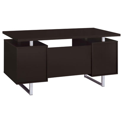 Cappuccino 2-drawer Floating Top Office Desk image 10