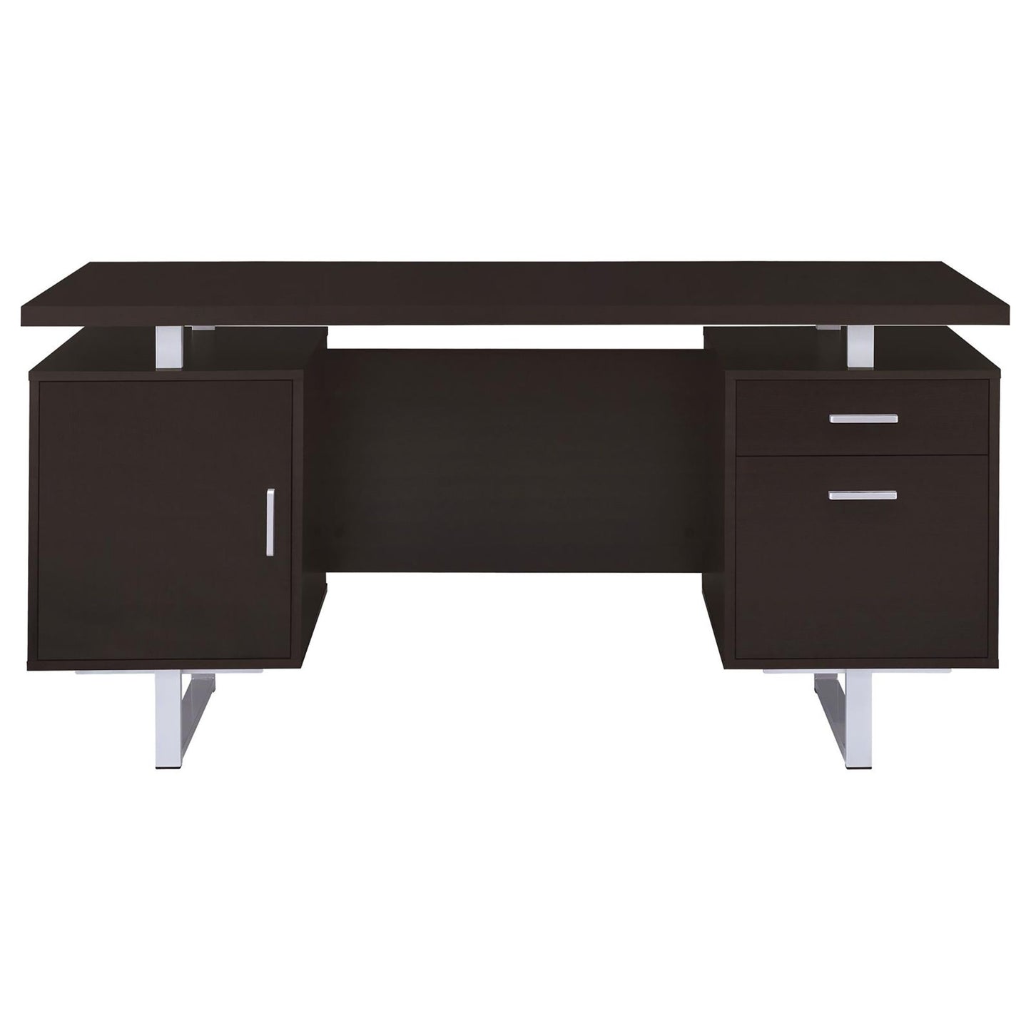 Cappuccino 2-drawer Floating Top Office Desk image 4
