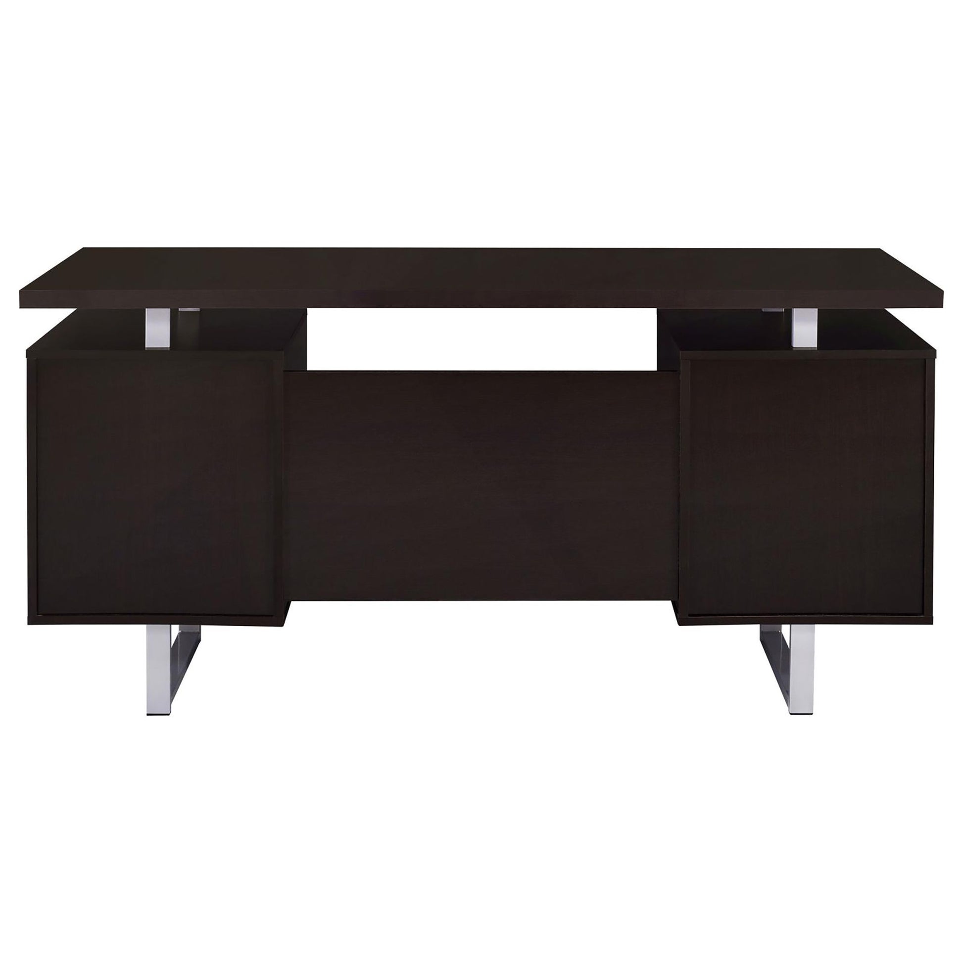 Cappuccino 2-drawer Floating Top Office Desk image 9